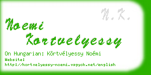 noemi kortvelyessy business card