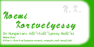 noemi kortvelyessy business card